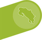 Mapa de Costa Rica fondo verde