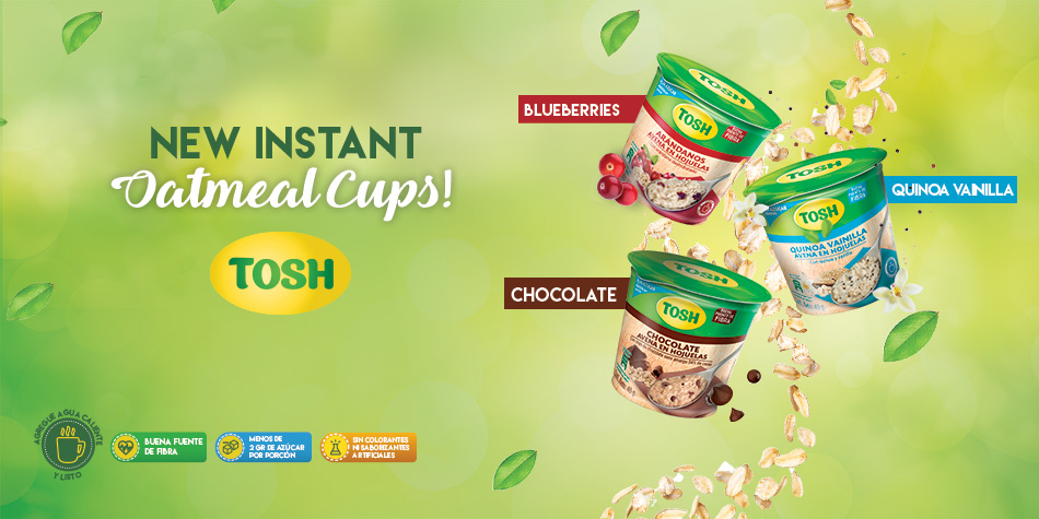 The New TOSH Instant Oatmeal Cups are here!